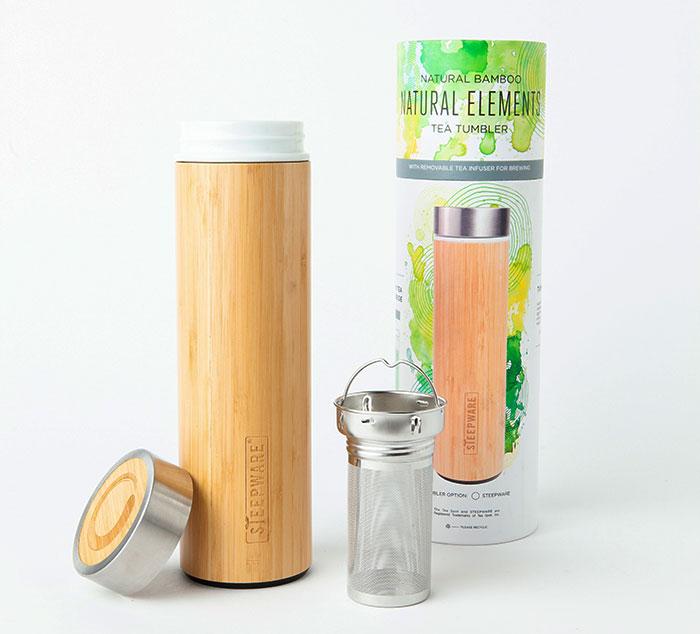 bamboo tumbler with tea infuser 