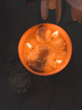 Load image into Gallery viewer, Agaboo Candle - Flower Candle 8 oz 2.5x4.5in: Black / Blood Orange
