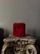 Load image into Gallery viewer, Agaboo Candle - Custom Scents &amp; Colors - Rose Heart Love Candle 3x3in: Red / Red Currant
